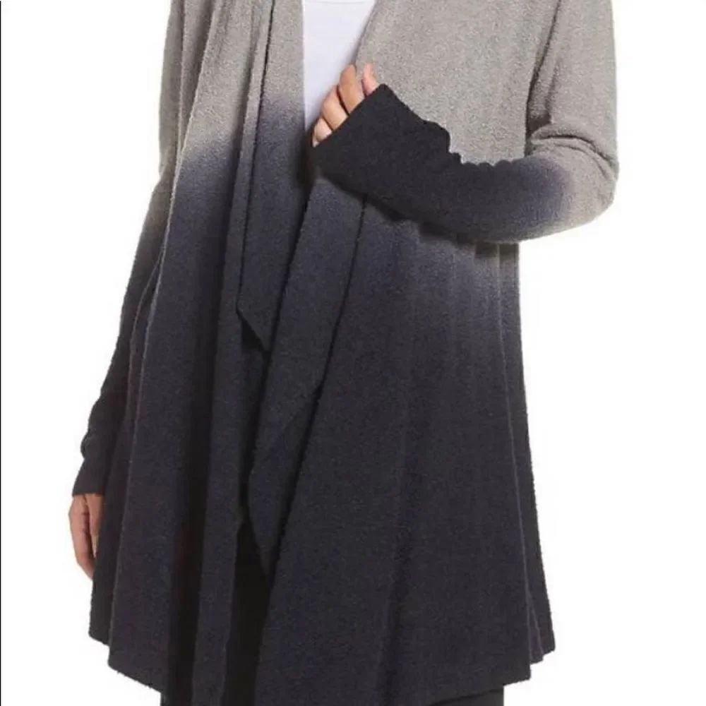 Barefoot dreams cozy cardigan grey ombré S/m
